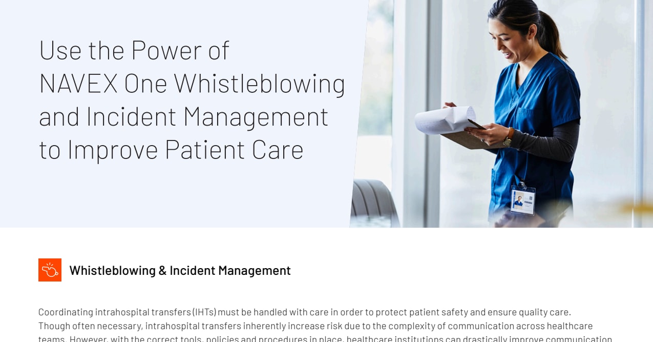 Use the Power of NAVEX One Whistleblowing and Incident Management to
