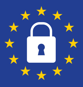 image of EU flag with padlock