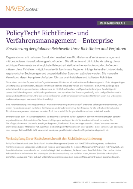Image for PolicyTech® Richtlinien- und Verfahrensmanagement – Enterprise.pdf