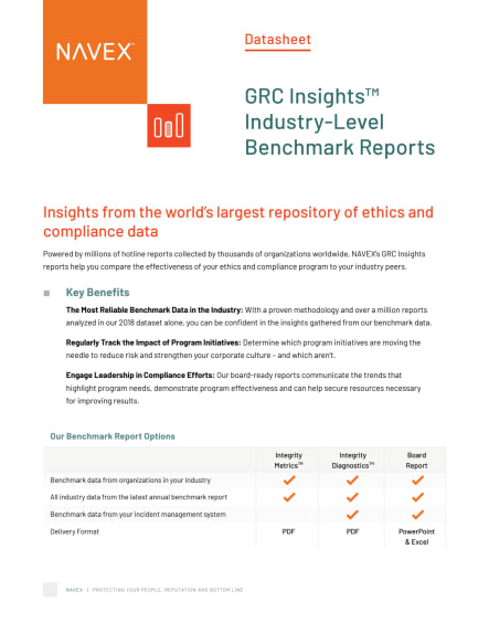 Image for GRC Insights™ Industry-Level Benchmark Reports