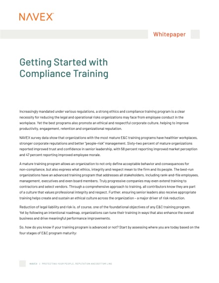 Getting Started with Compliance Training