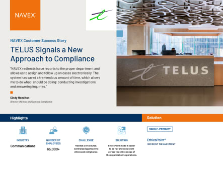 Image for TELUS Signals a New Approach to Compliance