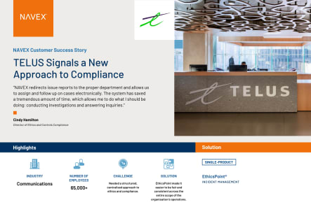 Image for TELUS Signals a New Approach to Compliance