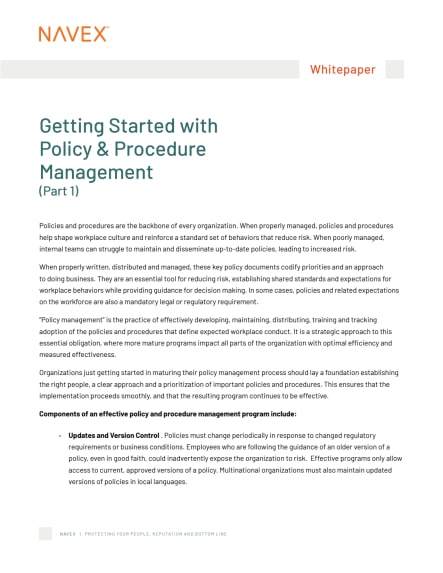 Learn how to get started with company policy and procedure management