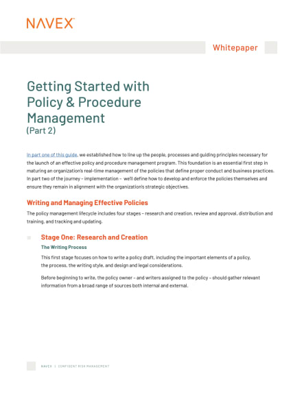 Getting Started with Policy & Procedure Management (Part 2)