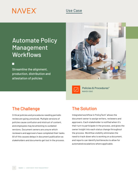 PolicyTech Use Case - Automate Workflows