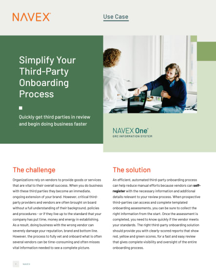 Image for Simplify Third-party Onboarding Processes