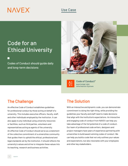 Code for an Ethical University Use Case
