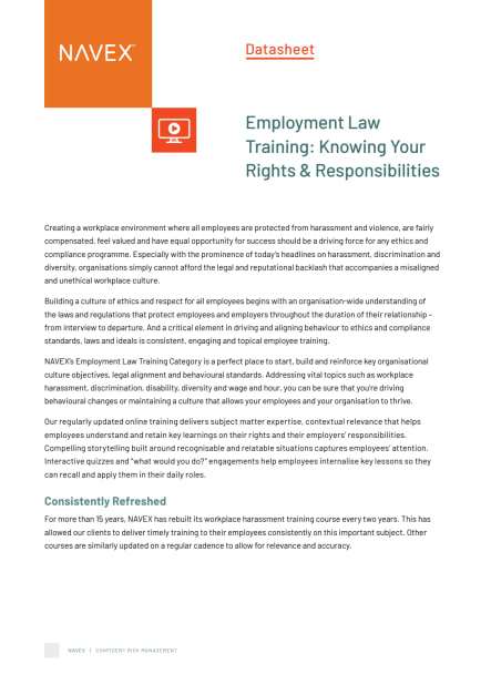 Employment Law Training: Knowing Your Rights & Responsibilities
