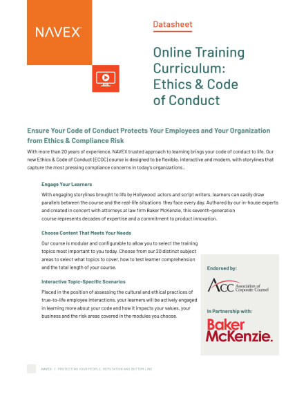 Online Training Curriculum: Ethics & Code of Conduct