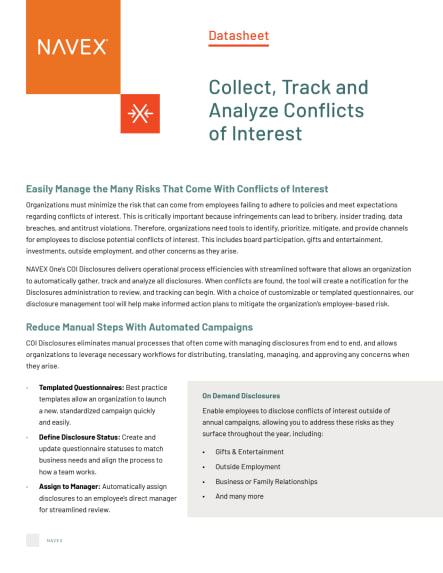 Image for Collect, Track & Analyze Conflicts of Interest