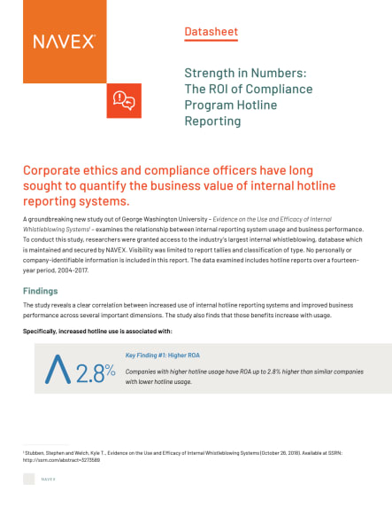Image for The ROI of Compliance Program Hotline Reporting