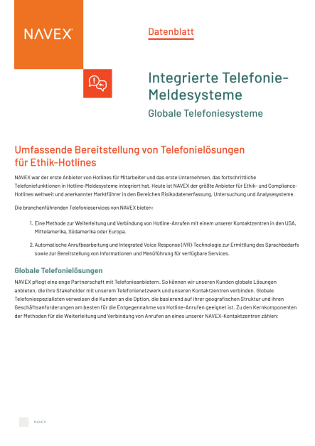 Integrierte Telefonie-Meldesysteme