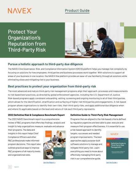 Protect Your Organization’s Reputation from Third-Party Risk – RiskRate Product Guide