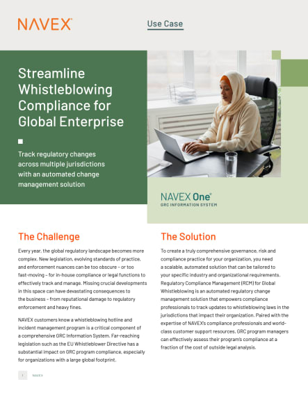 Image for Streamline Whistleblowing Compliance for Global Enterprise
