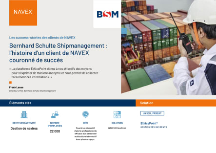 Image for Bernhard Schulte Ship Management : l’histoire d’un client NAVEX