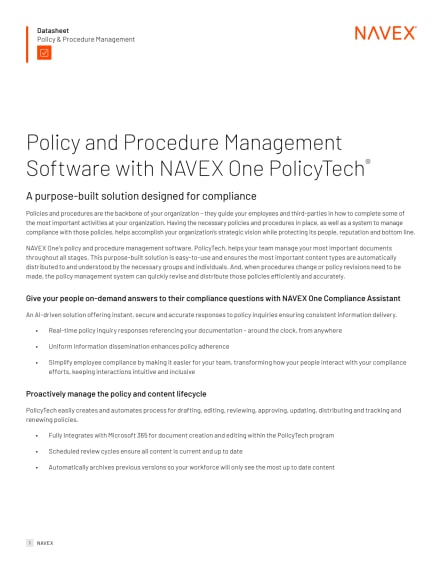 Image for Policy and Procedure Management Software