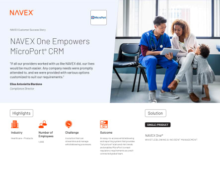 NAVEX One Empowers MicroPort® CRM Customer Story