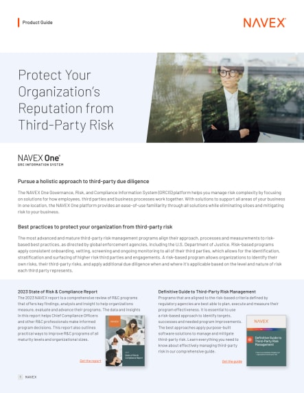 NAVEX One RiskRate Product Guide