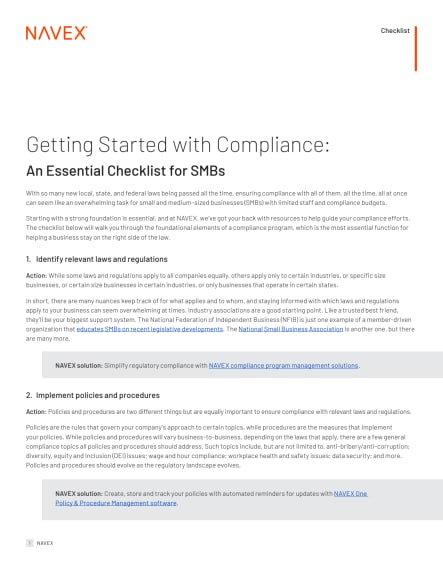 Getting Started with Compliance: An Essential Checklist for SMBs