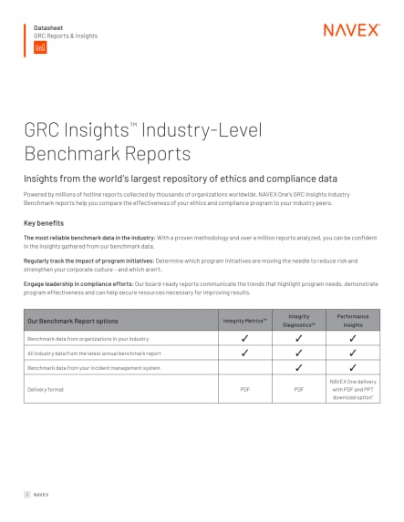 GRC Insights™ Industry-Level Benchmark Reports