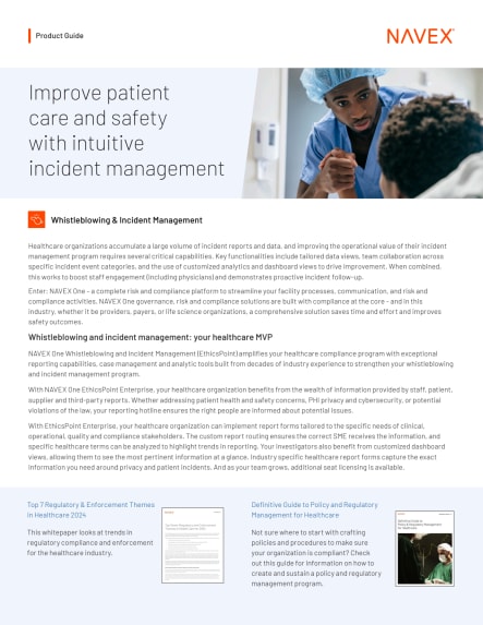 Image for Improve patient care and safety with intuitive incident management use case