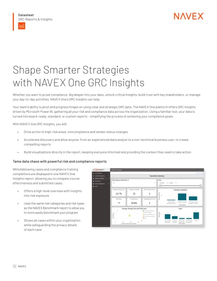 NAVEX One GRC Insights Datasheet