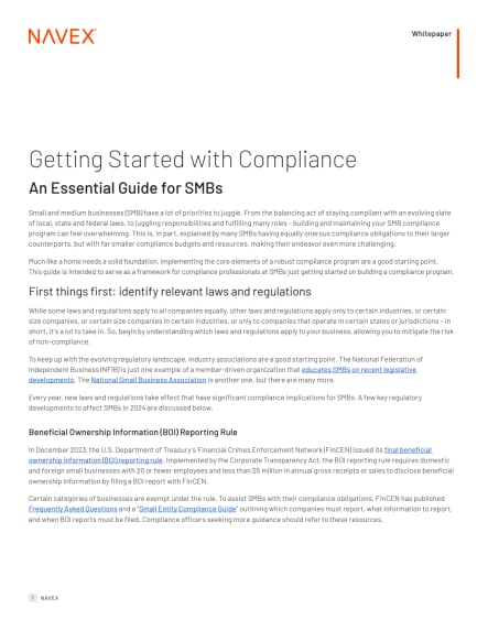 Getting Started with Compliance: An Essential Guide for SMBs