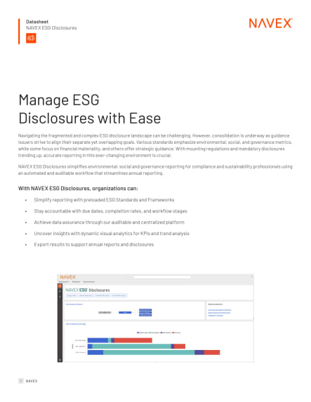 Manage ESG Disclosures with Ease