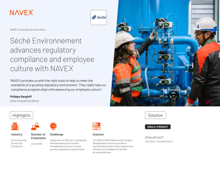 Séché Environnement advances regulatory compliance and employee culture with NAVEX