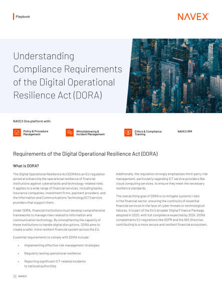 Understanding Compliance Requirements for the Digital Operational Resilience Act (DORA)