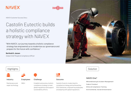 Image for Castolin Eutectic builds a holistic compliance strategy with NAVEX