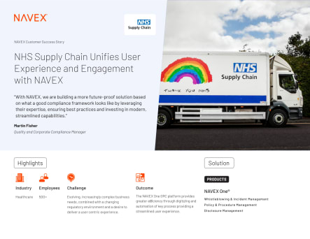 Image for NHS Supply Chain Unifies User Experience and Engagement with NAVEX 