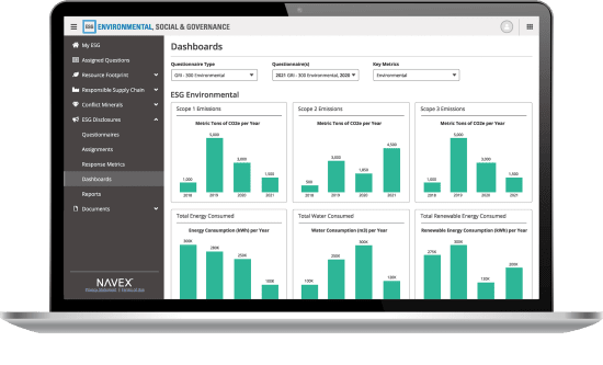 laptop displaying ESG Compliance Software