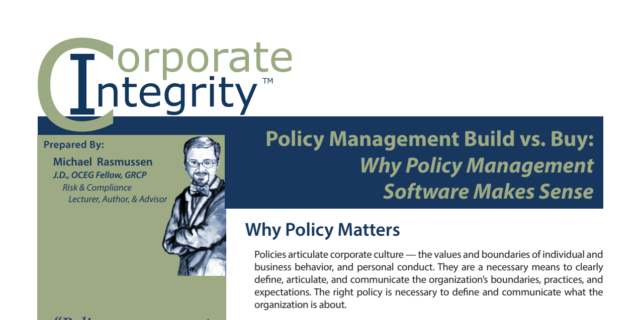 Building vs Buying Policy Management Software