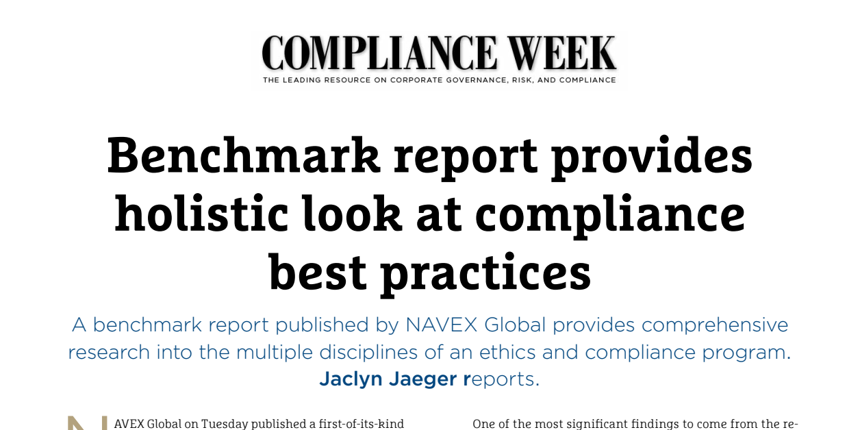 Benchmark report provides holistic look at compliance best practices.pdf