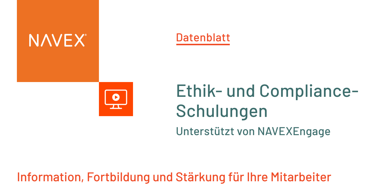 Datenblatt Online-Schulung für Ethik und Compliance