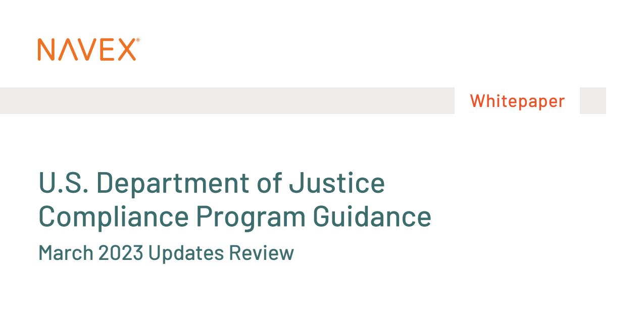 U.S. Department of Justice Compliance Program Guidance: March 2023 Updates Review