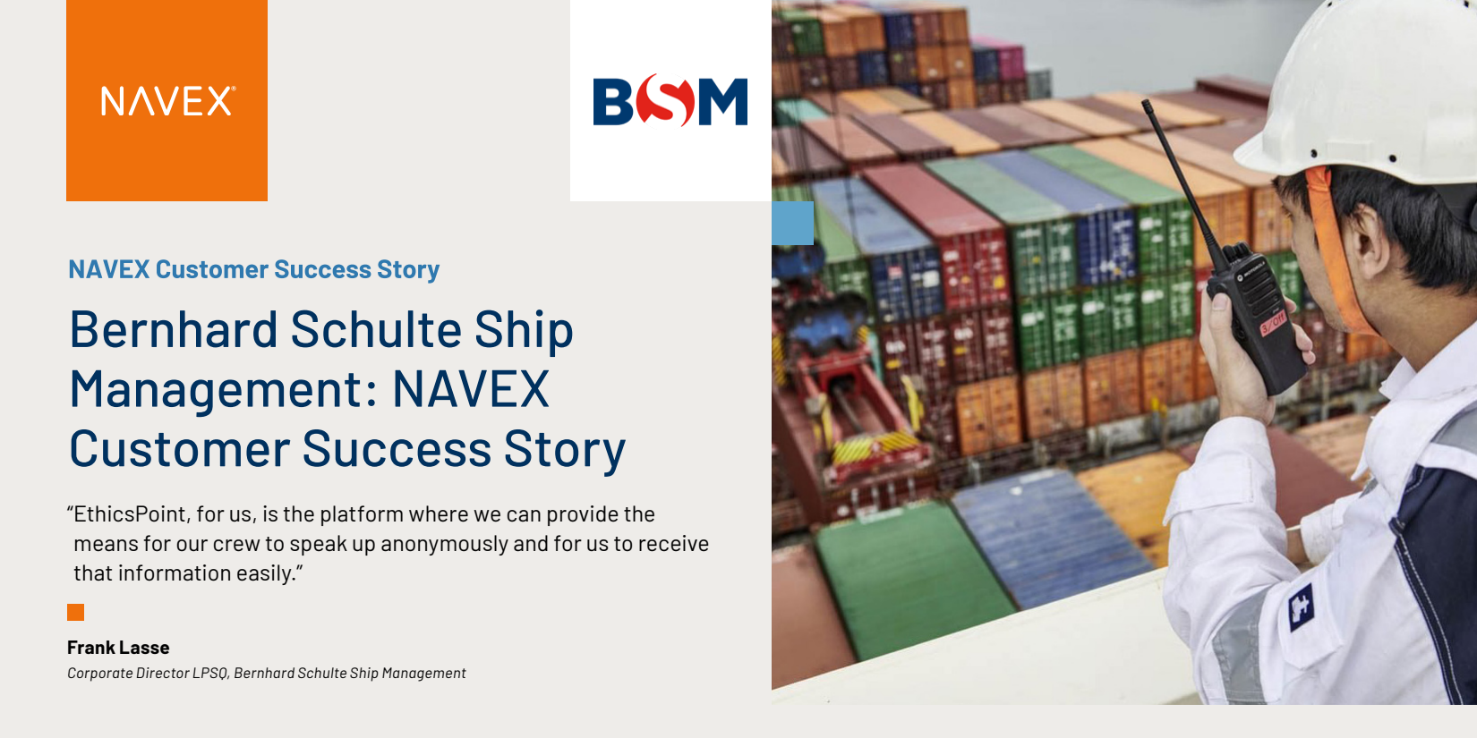 Bernhard Schulte Ship Management: NAVEX Customer Success Story