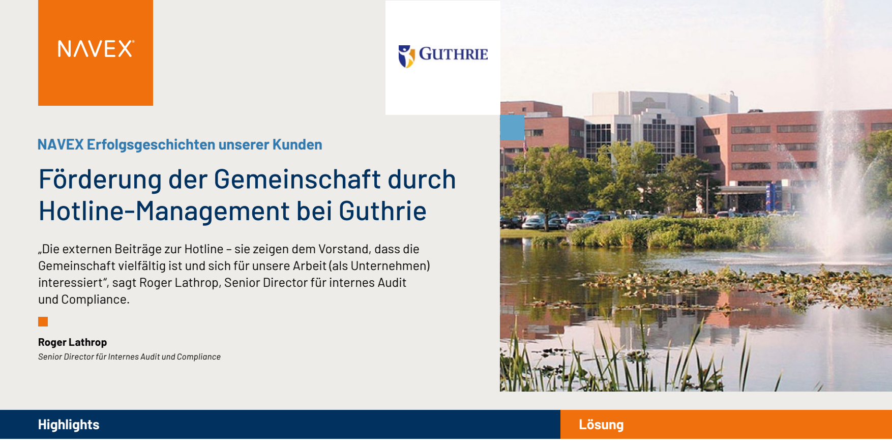 Förderung der Gemeinschaft durch Hotline-Management bei Guthrie