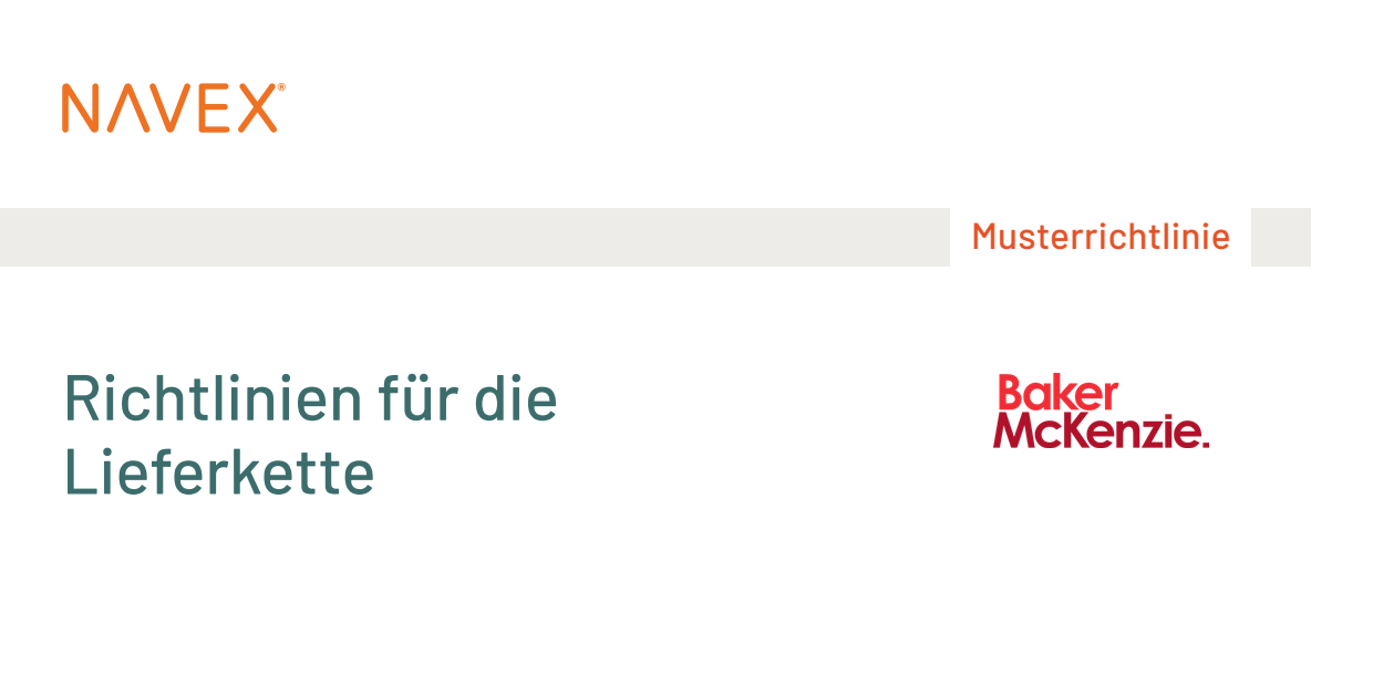 Musterrichtlinie für die Lieferkette