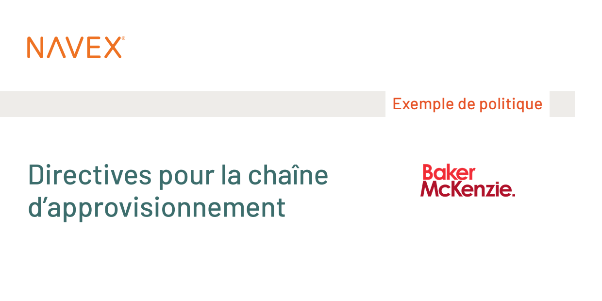 Modèle de politique de chaîne d’approvisionnement