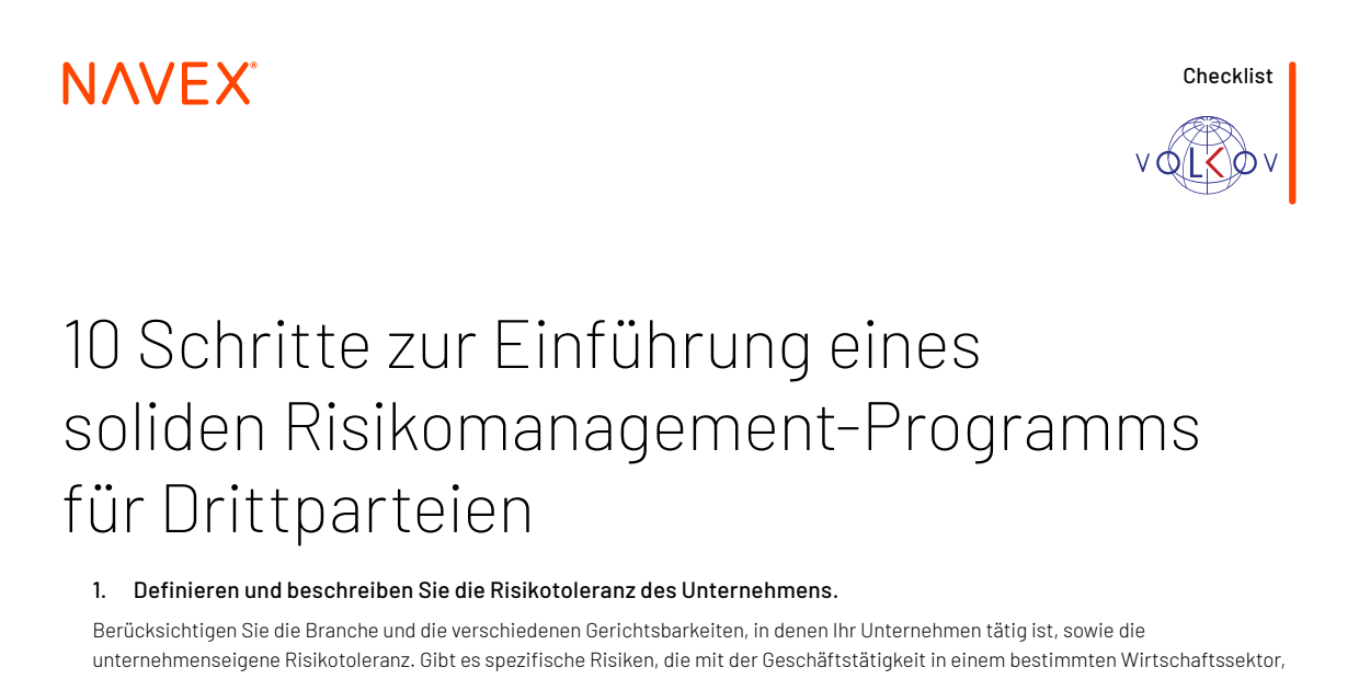 10 Schritte zur Einführung eines soliden Risikomanagement-Programms für Drittparteien