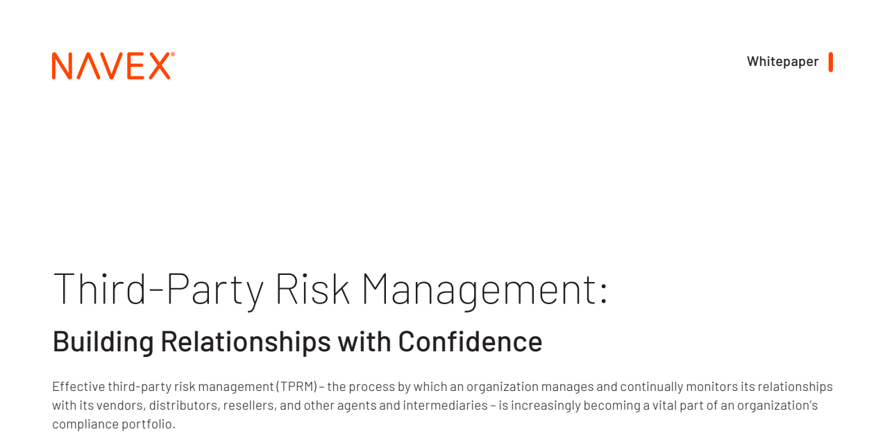 Third-Party Risk Management: Building Relationships with Confidence