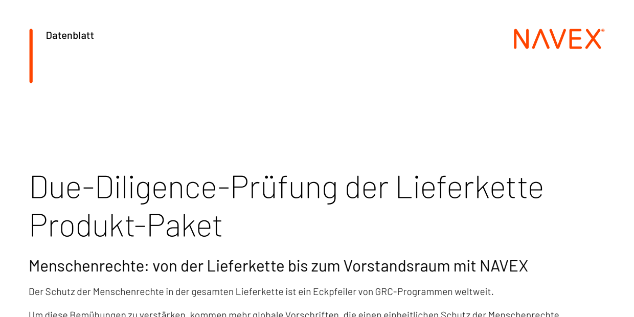 Lieferketten Due Diligence