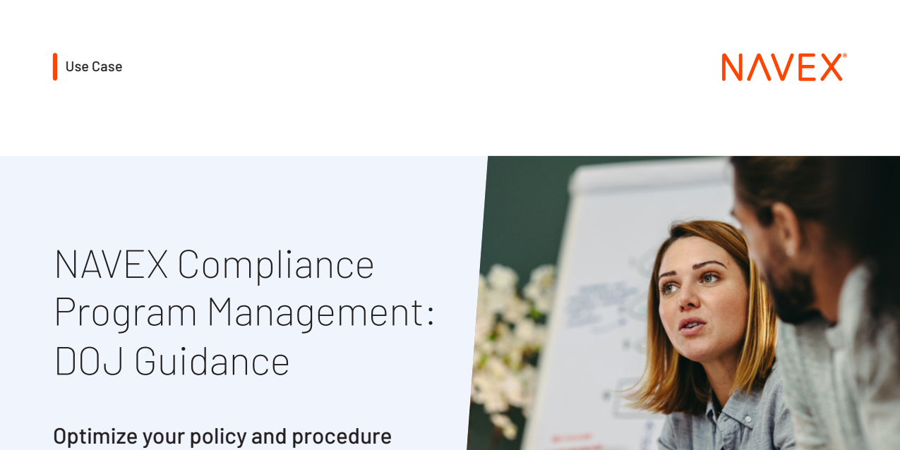 NAVEX Compliance Program Management: DOJ Guidance Use Case