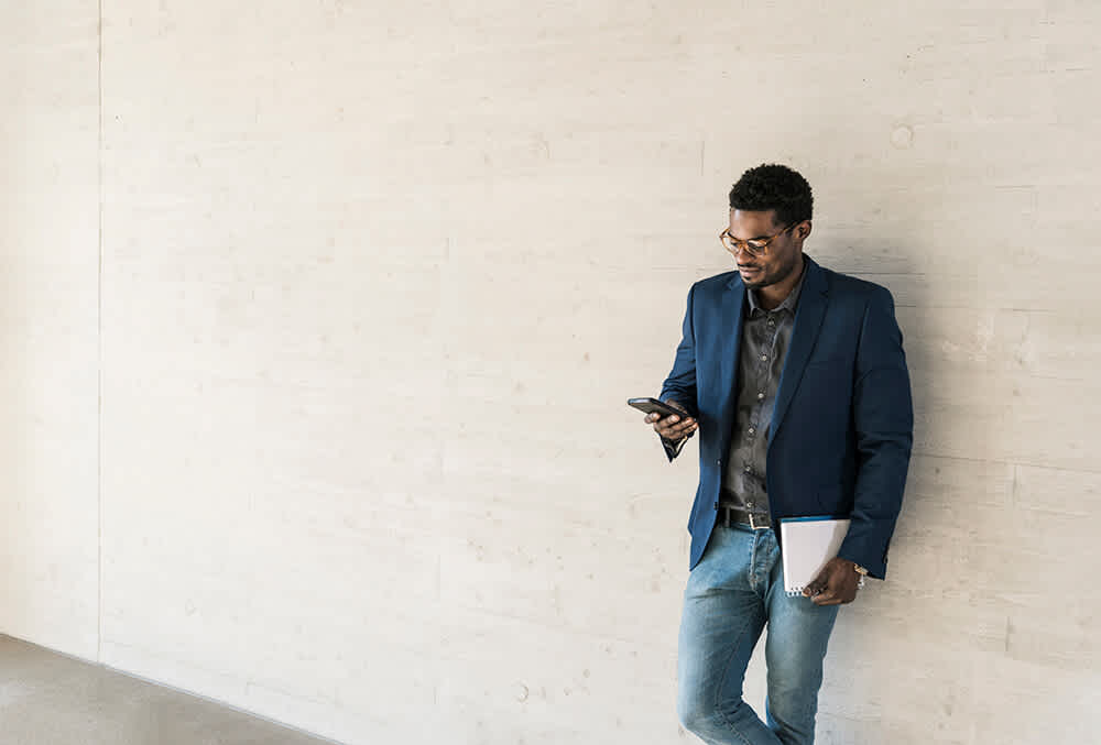 A man using phone