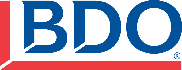 The BDO logo features the letters BDO in bold blue uppercase font, with a red underline and a red vertical bar to the left, on a light background.