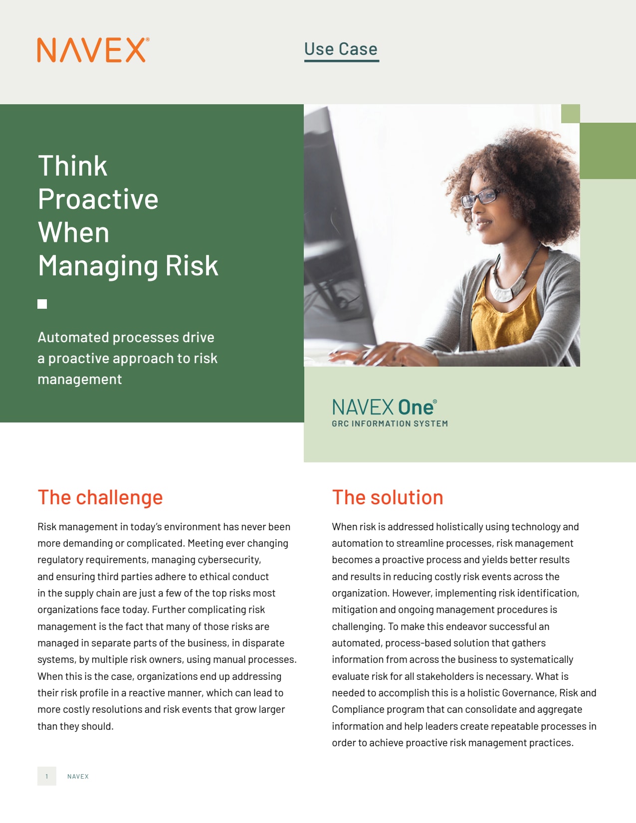 How to Be Proactive When Managing Risk Use Case