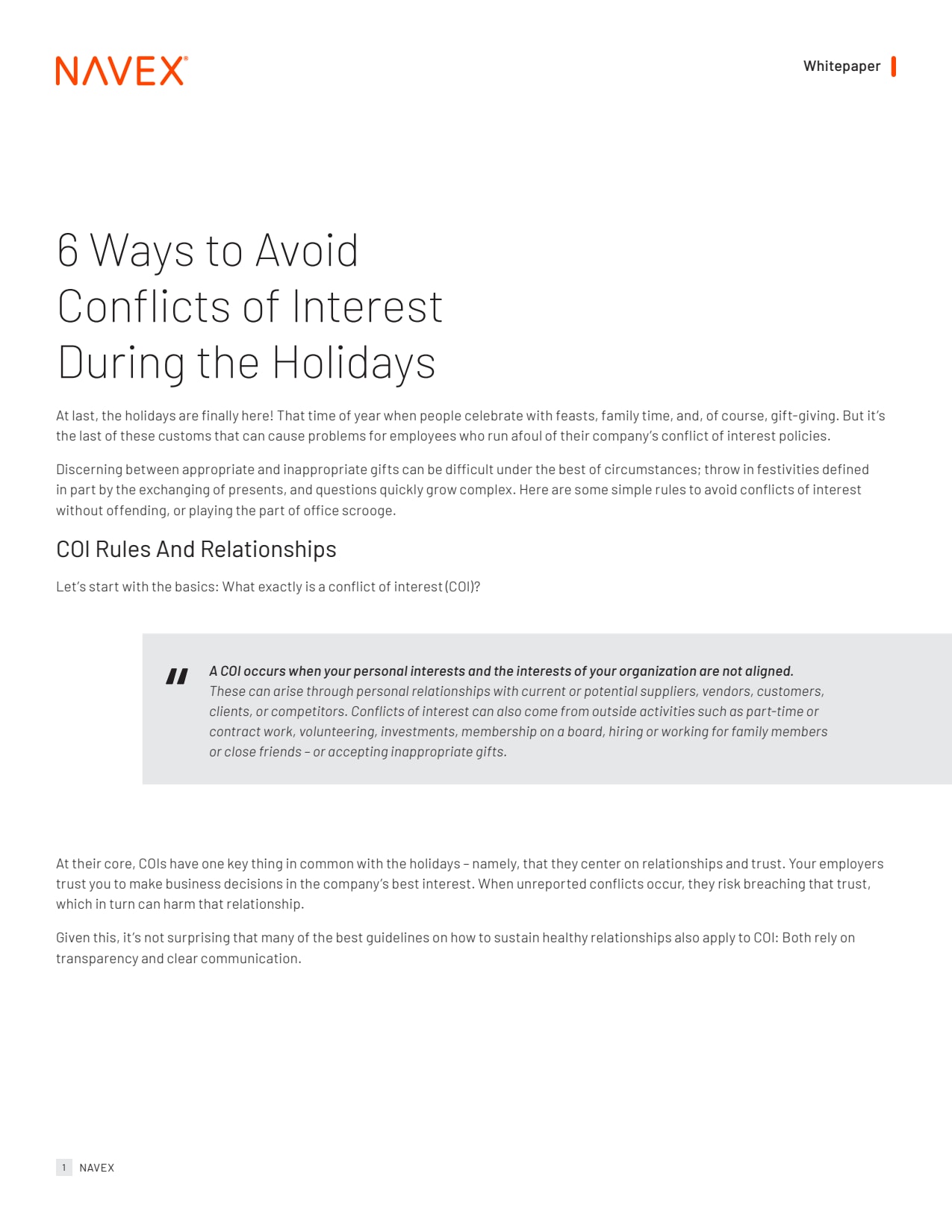 6 Ways to Avoid Conflicts of Interest During the Holidays